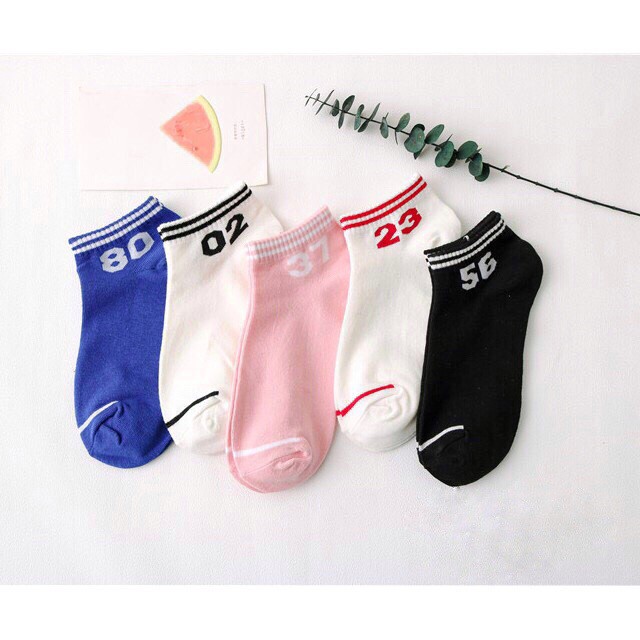 Tất vớ số cổ ngắn, chất liệu cotton freesize Sakura Shop