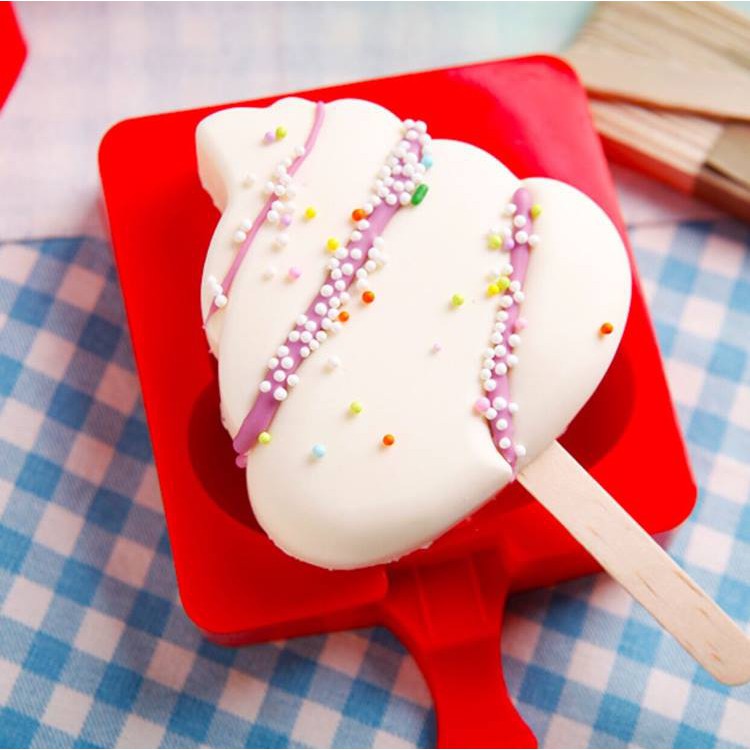 [Ảnh Thât+Video]Khuôn Silicon Làm Kem Que Đổ Socola/Thạch/Kẹochipchip/Pudding Nhiều Hình Dễ Thương Tự Chọn