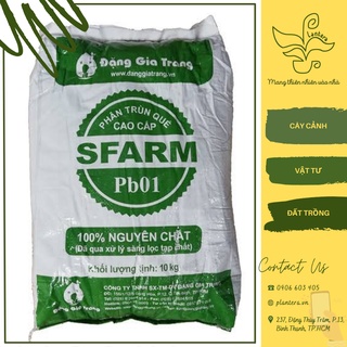 Phân trùn quế hữu cơ tự nhiên sfarm pb01 10kg - phân hữu cơ - phân dạng bột - phân trùn quế