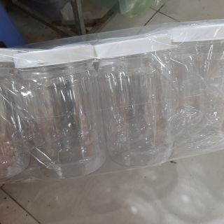 Hũ nhựa tròn loại lớn đựng đồ 8x15cm
