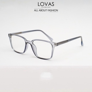 Gọng Kính Vuông Nam Nữ LOVAS EYEWEAR Thiết Kế Tinh Tế, Chất Liệu Nhựa Dẻo Lõi Kim 17134