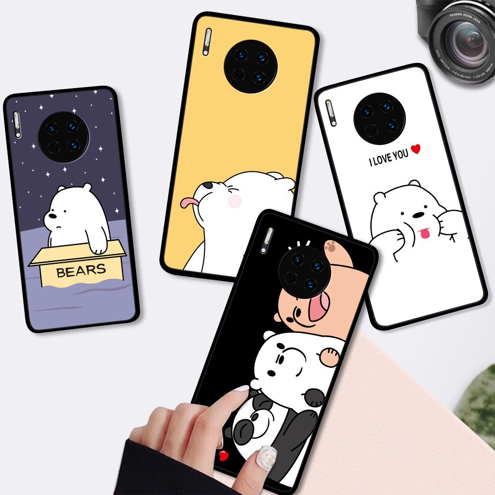 Huawei Mate10 Mate8 Mate9 Lite Mate 10 Pro 8 9 huawie For Soft Case Silicone Casing TPU Cute Cartoon We Bare Bears Phone Full Cover Simple Macaron Matte Shockproof Back Cases