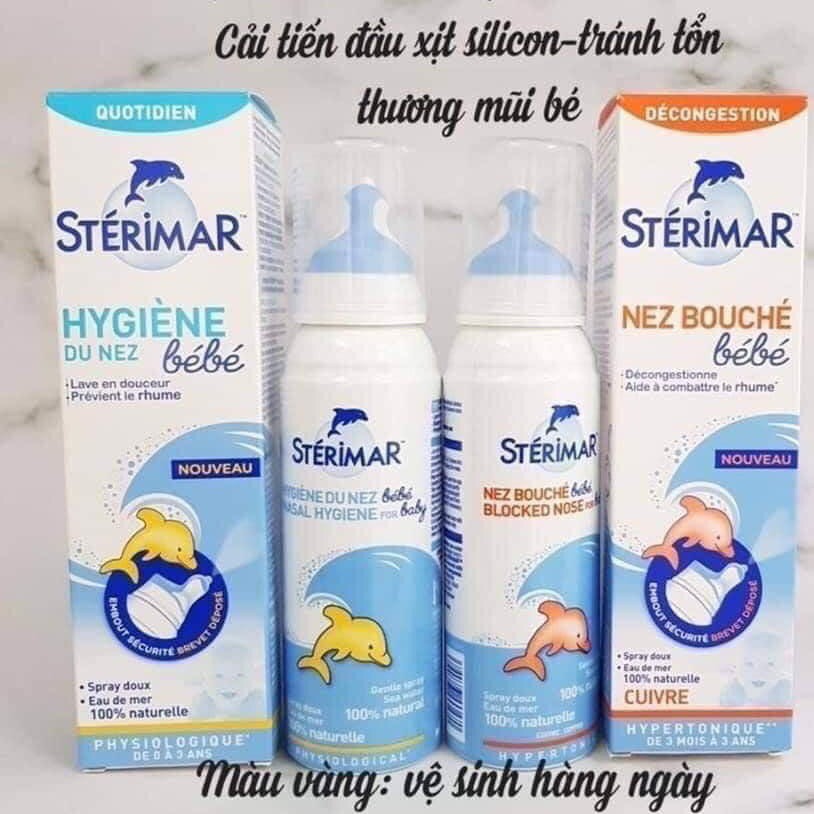 (Mẫu Mới) Xịt mũi cá heo Sterimar nội địa Pháp 100ml