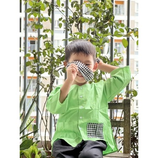 Bộ Bà Ba Màu Xanh Chuối Mới (Tặng kèm Khăn rằn)