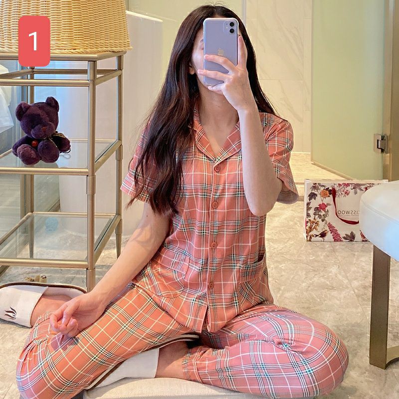 Pijama Cộc Tay Cotton Tơ Sữa Mềm Mịn Thoáng Mát | BigBuy360 - bigbuy360.vn