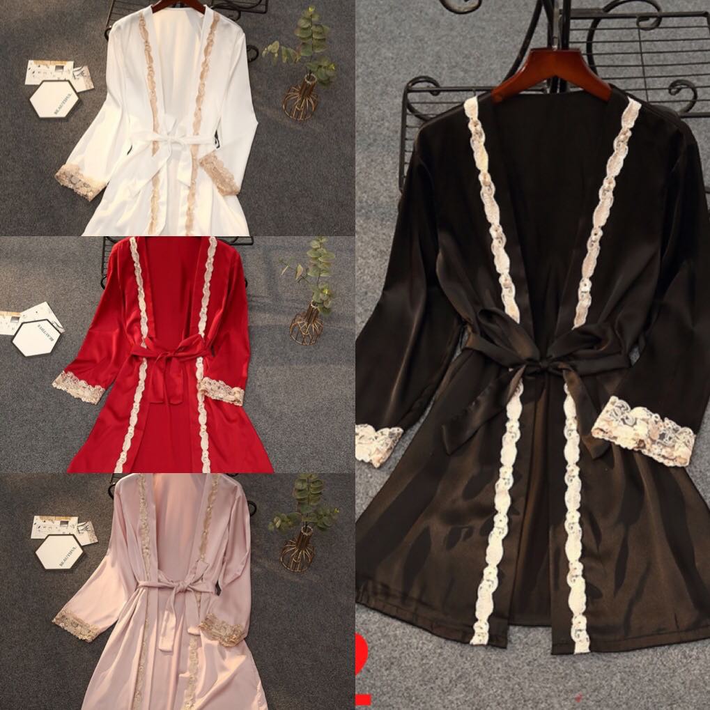 Áo choàng ngủ lụa satin sexy