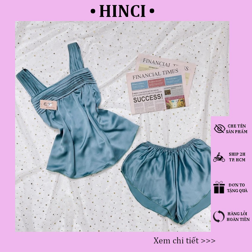 Đồ Ngủ Sexy 💋 Bộ đồ ngủ Lụa 2 Dây Bản To 💋 Set Áo, Quần Ngủ Ngắn Mặc Nhà Thoải Mái, 8 Màu - DN14
