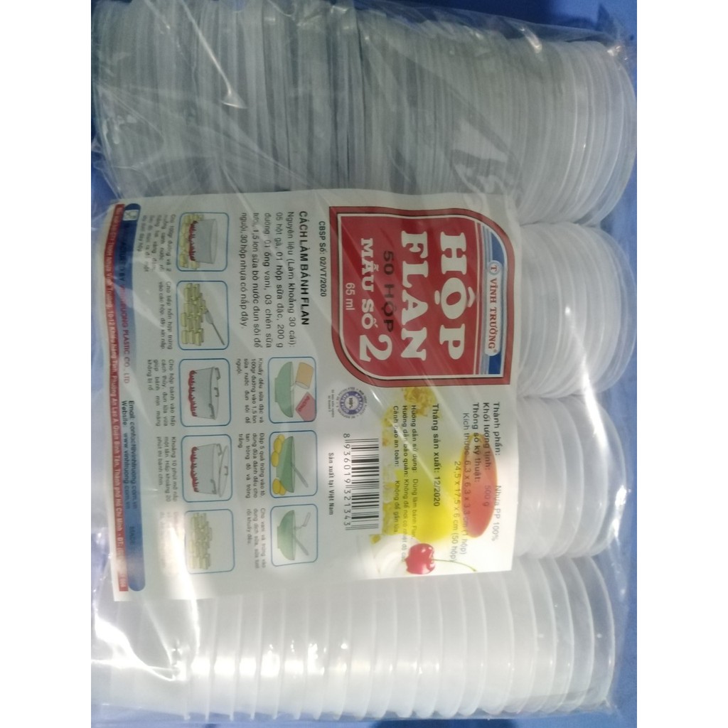 Hủ nhựa làm bánh flan caramen, rau câu, sữa chua (hộp flan có nắp)_HL
