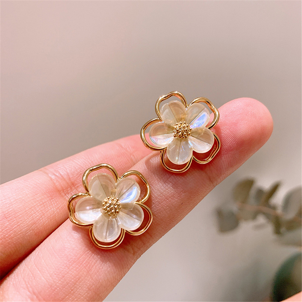 Khuyên Tai Nữ Hình Bông Hoa S925 Thời Trang Hàn Yanqueens Trang sứ Quà tặng