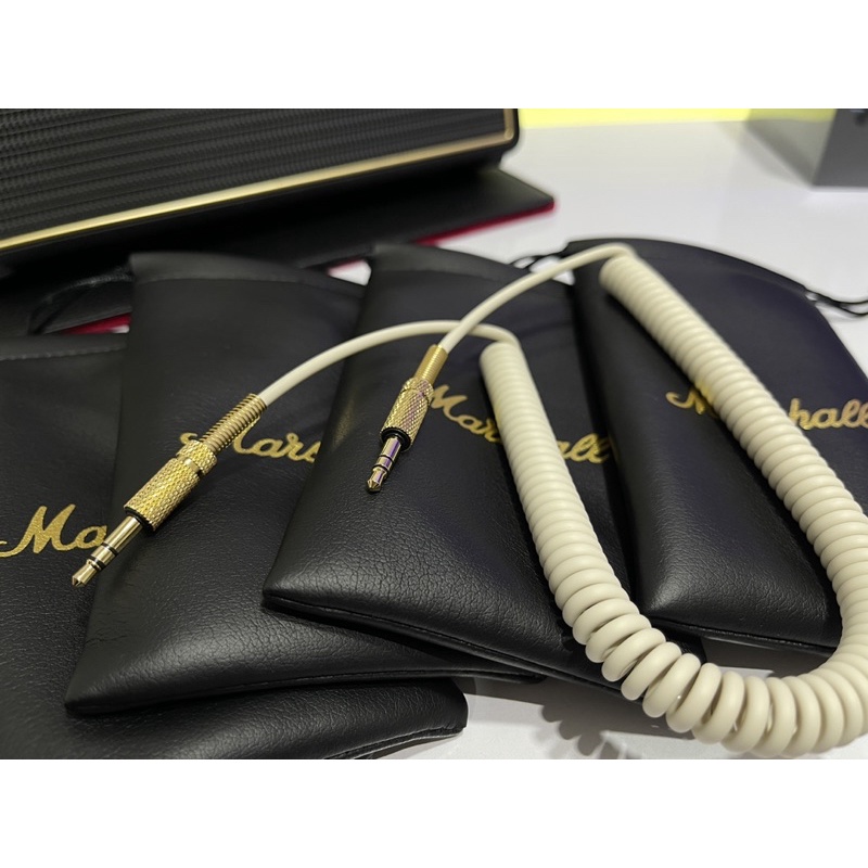 Dây jack cắm 3.5 AUX Marshall - Tặng túi da Marshall