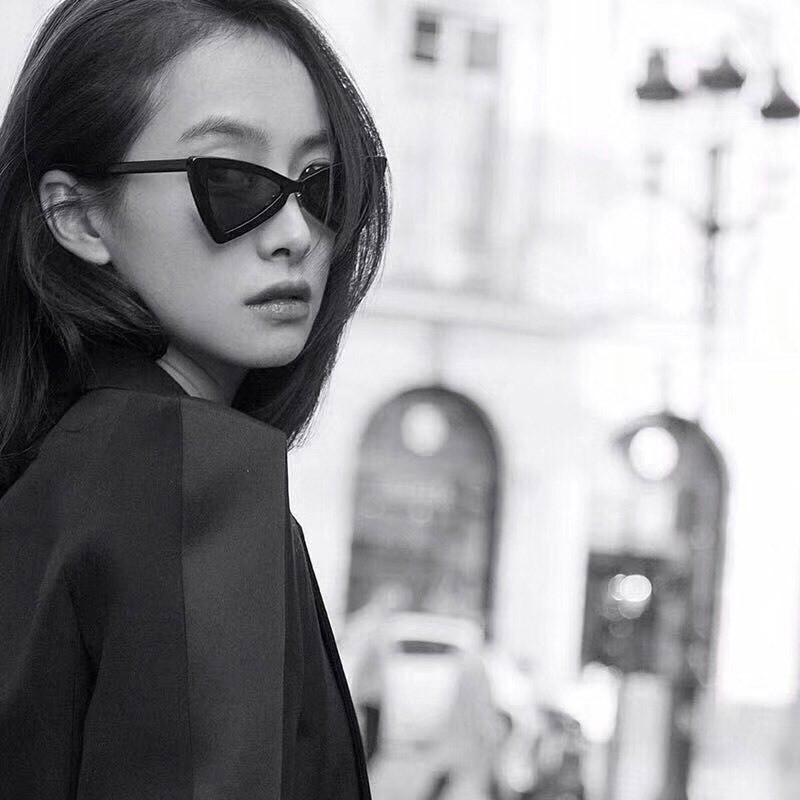 Kính mát mắt mèo tròng nhỏ phong cách Hàn Quốc