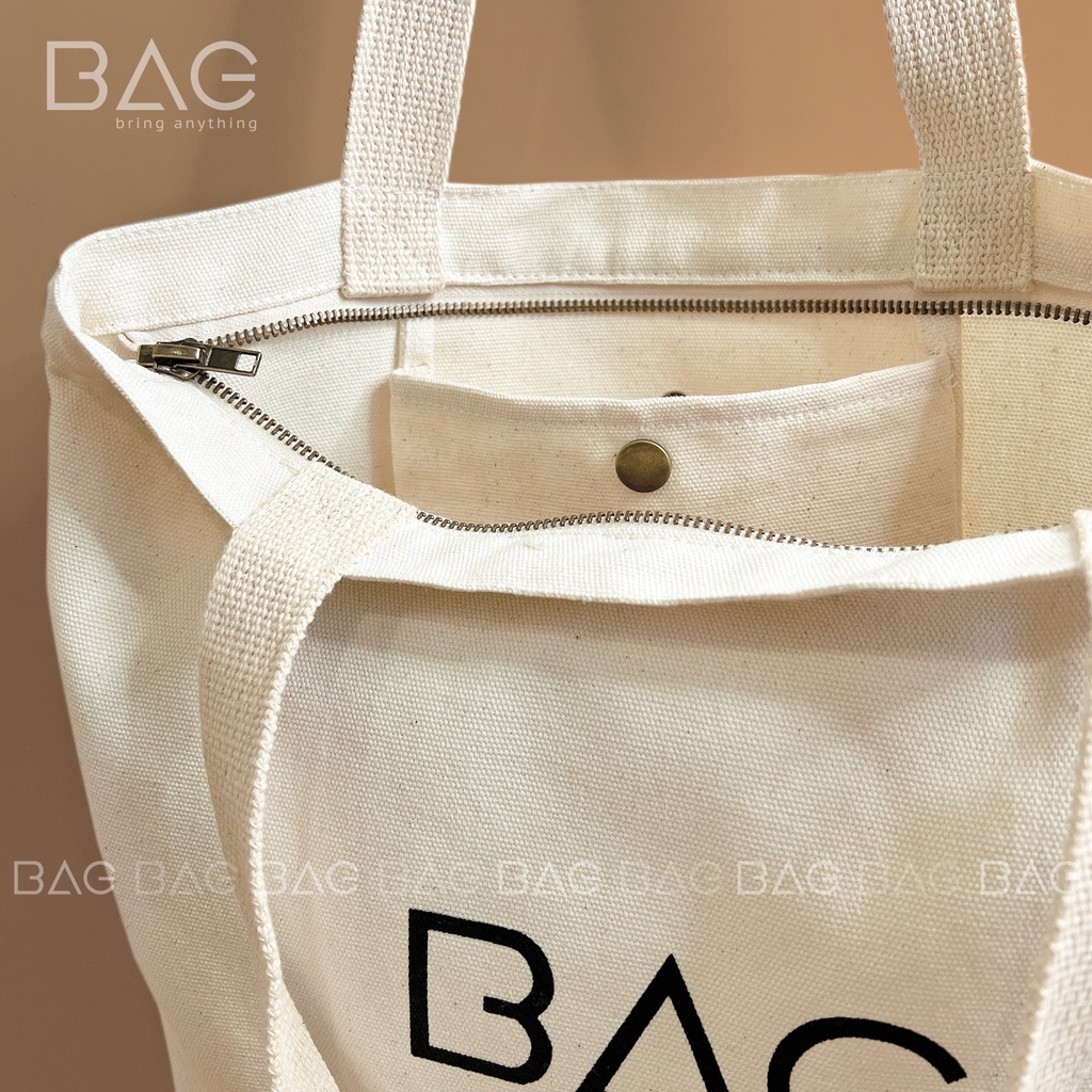 Túi tote vải đeo vai, hàng thiết kế của BAG với phong cách vintage, túi local brand [BAG]