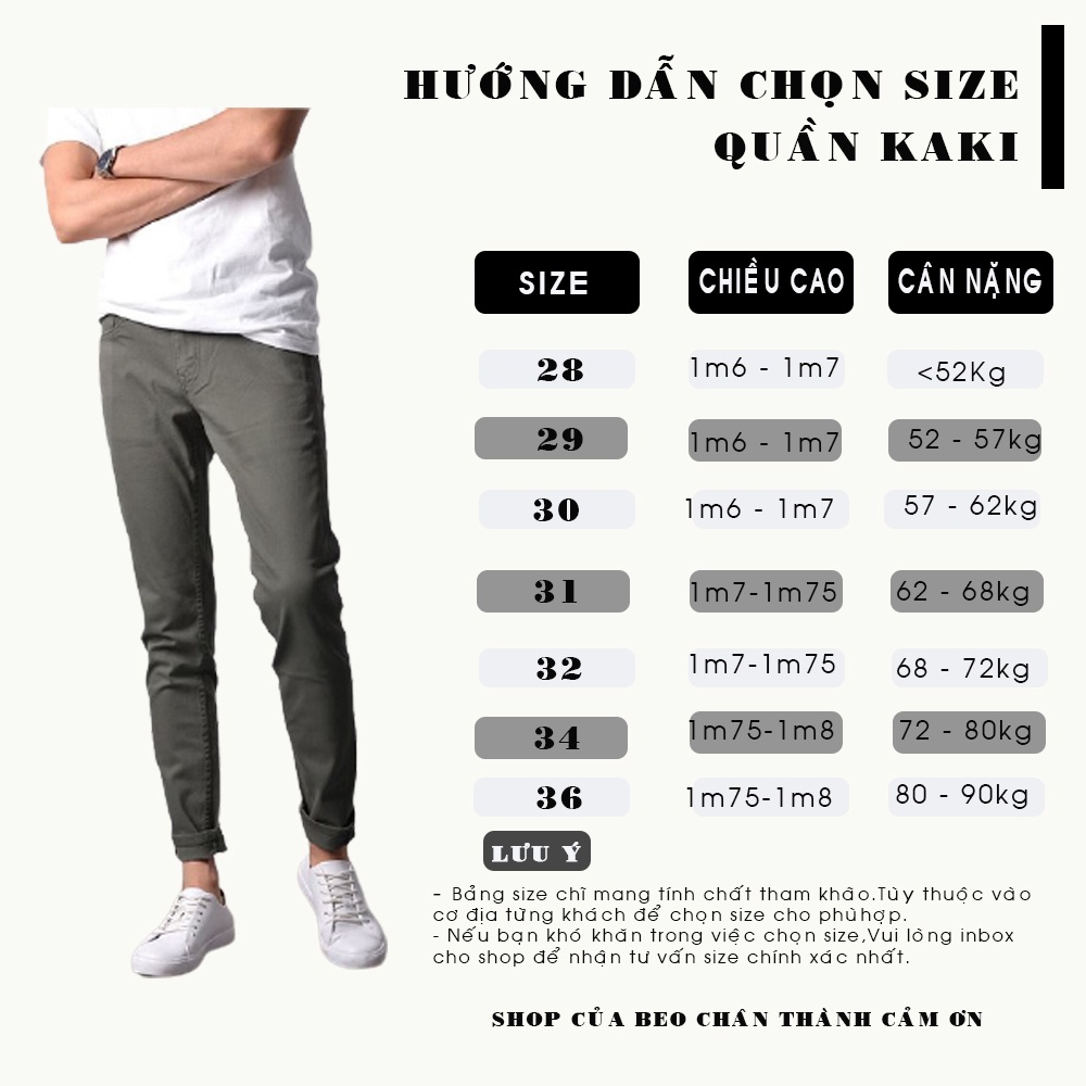 Quần KAKI NAM   chuẩn phong cách nam giới đẹp hơn mỗi ngày