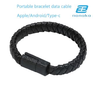 Dây Cáp Sạc Và Truyền Dữ Liệu Nanako Đầu Android/Type C/iOS Kiểu Vòng Tay Độc Đáo