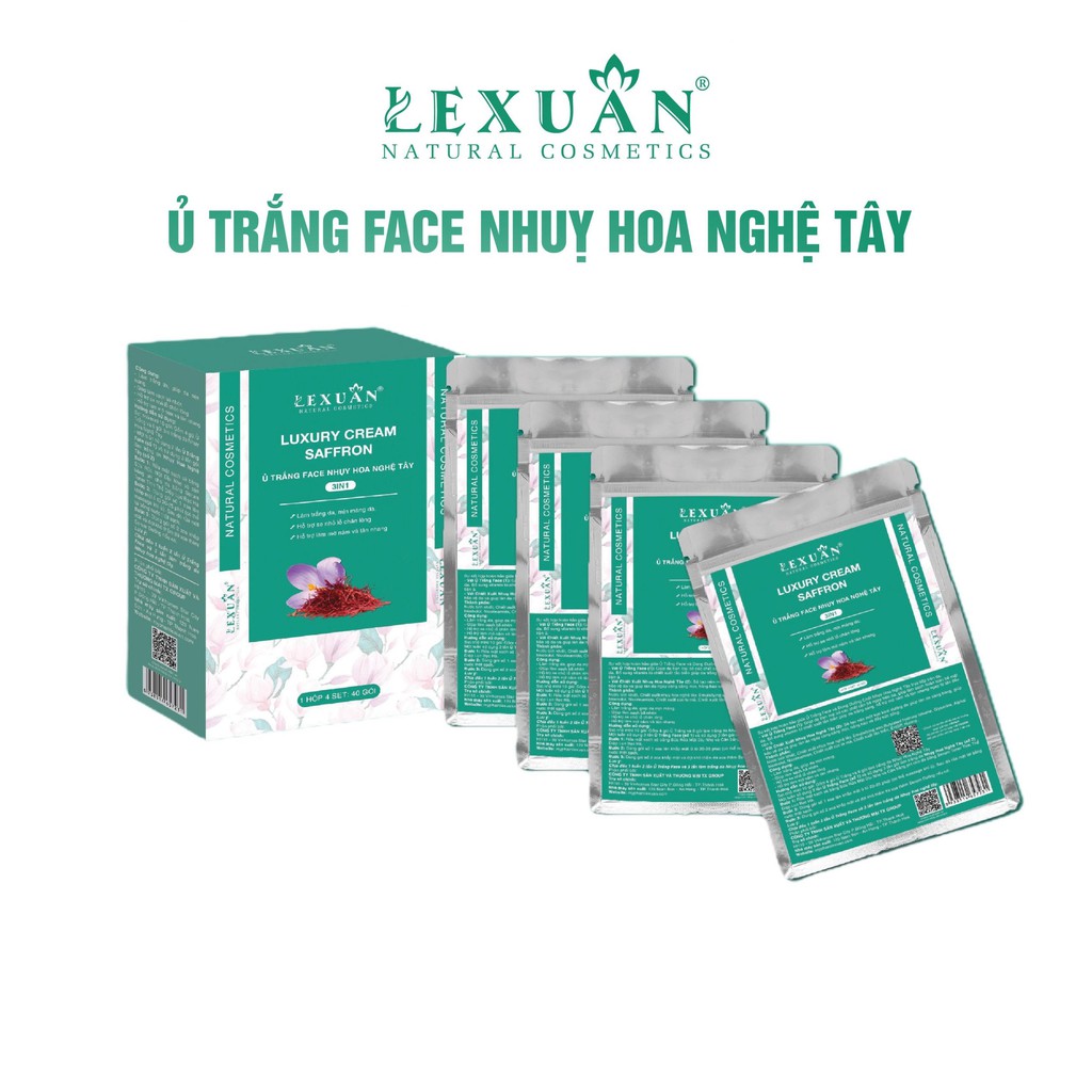 Ủ Trắng Nhụy Hoa Nghệ Tây Lê Xuân Lê Xuân Cosmetic - Trắng mịn da, se nhỏ lỗ chân lông, mờ nám và tàn nhang sạch bã nhờn | BigBuy360 - bigbuy360.vn