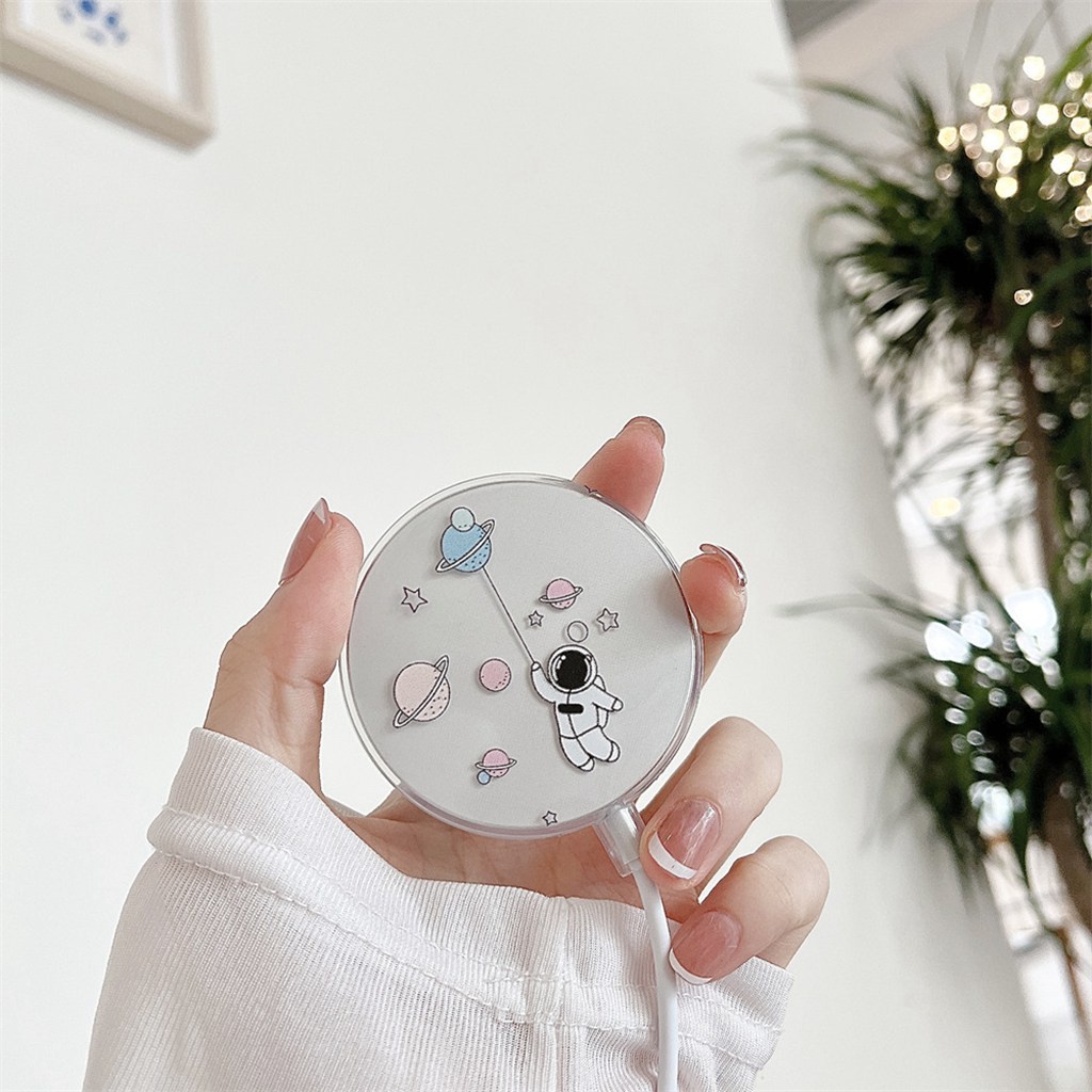 1 Vỏ Bảo Vệ Hộp Sạc Tai Nghe Không Dây Bằng TPU Mềm Họa Tiết Hoạt Hình Cho Magsafe Ins/iphone 11 13 12