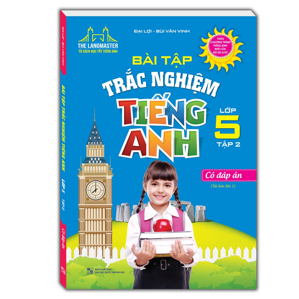 Sách - Combo 2c Bài tập trắc nghiệm tiếng Anh lớp 5(T1+T2) mt