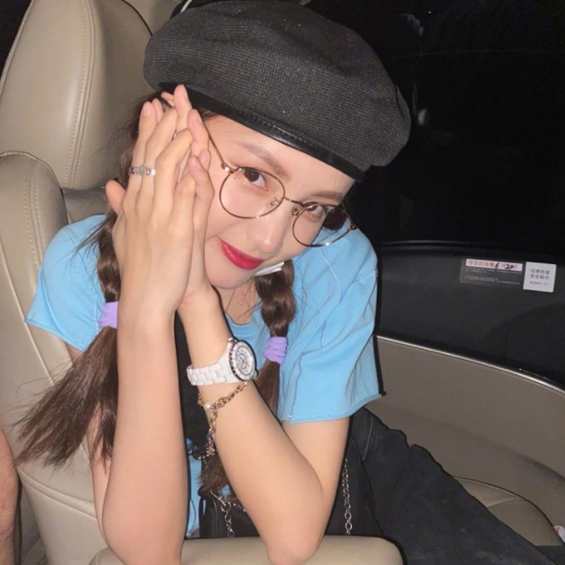 (KIQI-FASHION) COD Kính Gọng Tròn Chống Bức Xạ Thời Trang Hàn Quốc