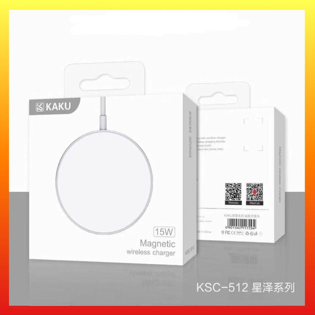 SẠC KHÔNG DÂY MAGSAFE 15W SẠC NHANH IPHONE 12 CHÍNH HÃNG KAKU