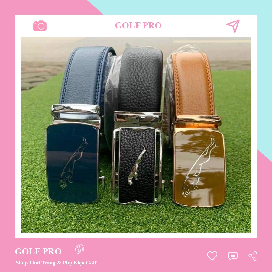 Thắt lưng golf nam dây lưng golf nam chất da PU cao cấp GOLF PRO TL007