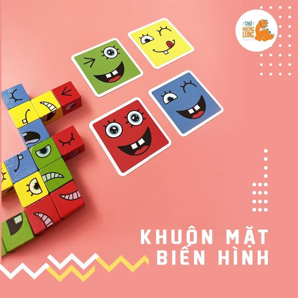 Đồ Chơi Rubik xếp hình biểu cảm khuôn mặt Hapi Toys - Thay Đổi Cảm Xúc Thách Thức Trí Tuệ, Tăng Khả Năng Phản Xạ