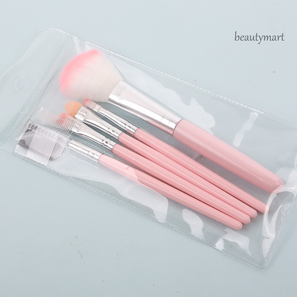 [Hàng mới về] Set 5 Cọ Trang Điểm Phấn Mắt / Kem Nền / Kẻ Mắt / Môi Tiện Dụng