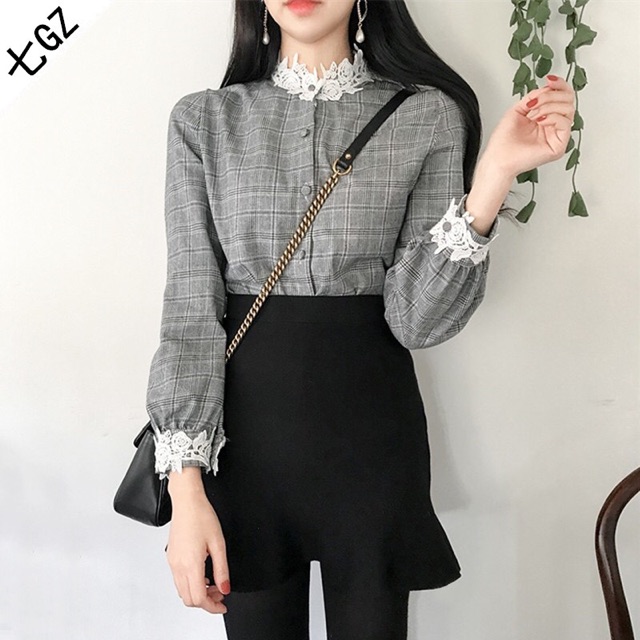 Sơ mi phối ren