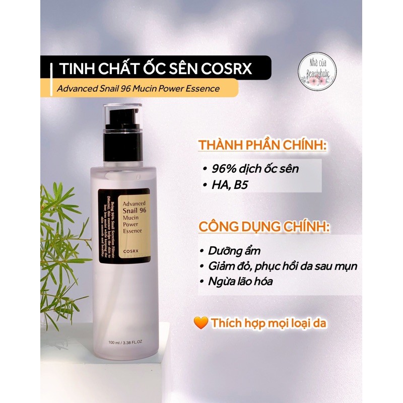 Tinh chất ốc sên COSRX ADVANCED SNAIL 96 MUCIN POWDER ESSENCE