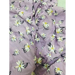 1,35m vải thun cotton hoa nền tím