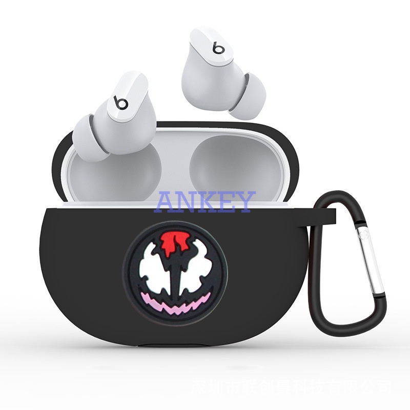 Beats Studio Buds Panda Cartoon Earphone Silicone Case Earbuds Waterproof Shockproof Soft Protective Headphone Cover Headset Skin with Hook