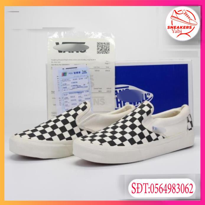 💥FREE SHIP-HÀNG QUẢNG CHÂU💥giày sneaker  thể thao van caro trắng đen slipion full box -Yabi | BigBuy360 - bigbuy360.vn