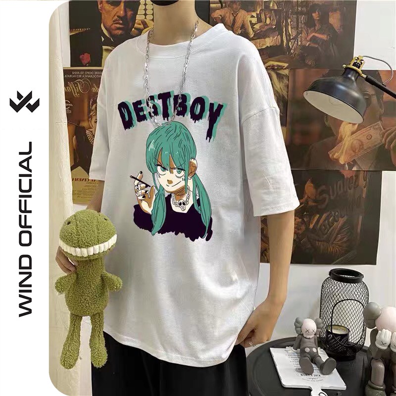 Áo thun tay lỡ Unisex W WIND form rộng nam nữ Ngẫu Nhiên thử sự may mắn oversize ulzzang | BigBuy360 - bigbuy360.vn