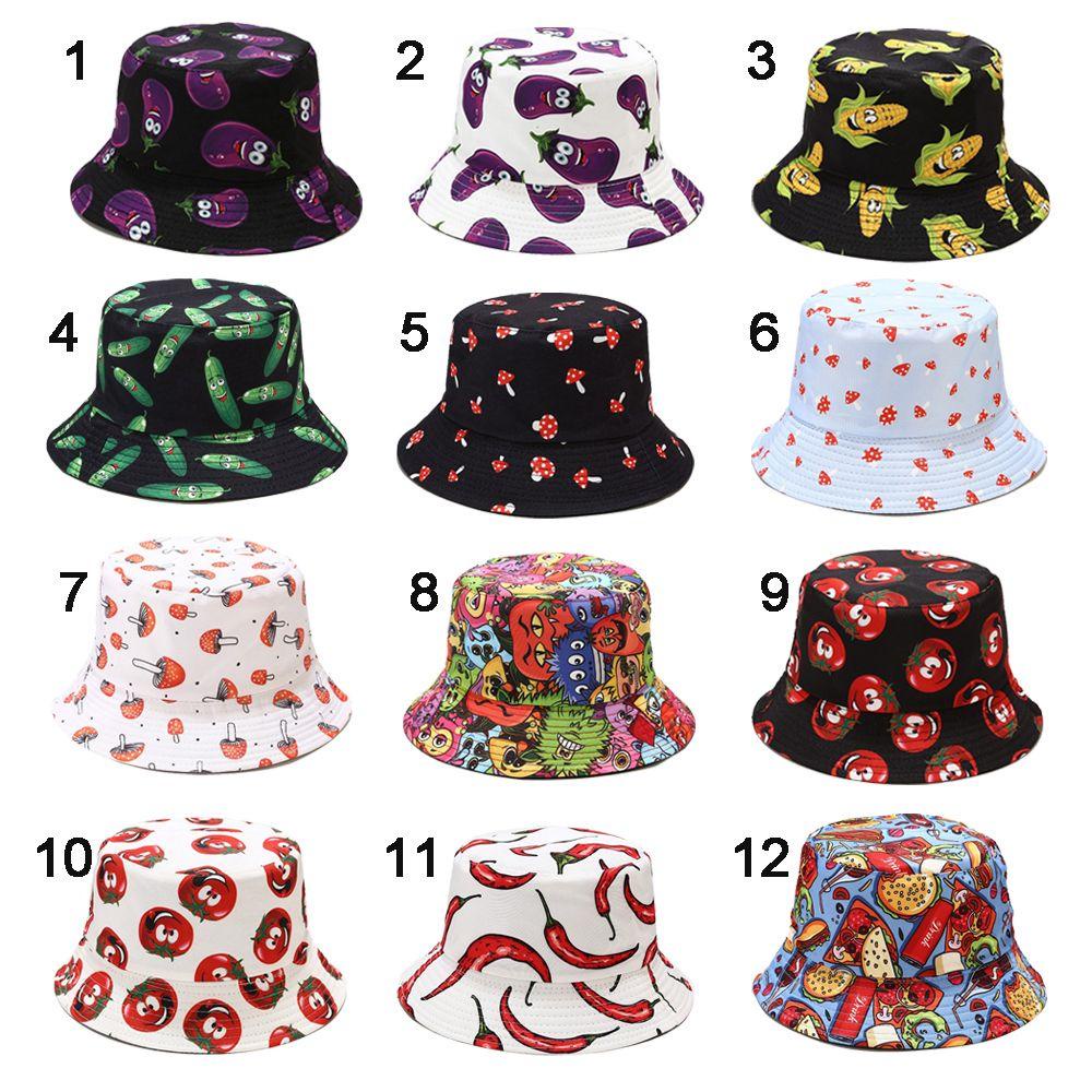 MAXG Mũ Bucket Hoạ Tiết Nấm Thiết Kế Hợp Thời Trang Cho Nam Và Nữ