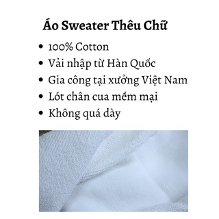 ÁO SWEATER THÊU TÊN (CUSTOM THEO KHÁCH)