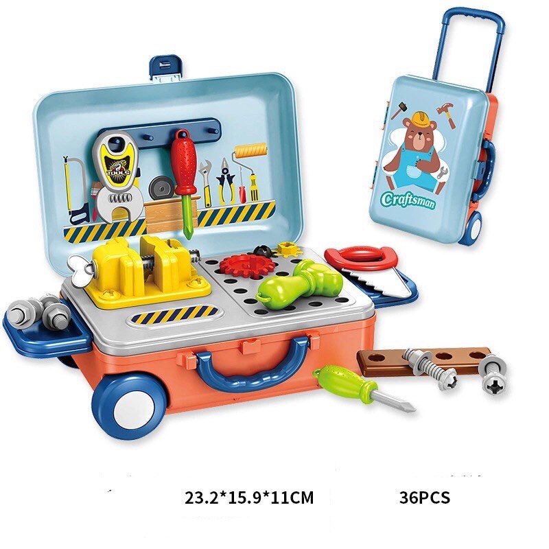 Vali kéo hướng nghiệp cao cấp - đồ chơi vali đầu bếp, vali trang điểm, bác sĩ, thợ sửa chữa - Smart Baby