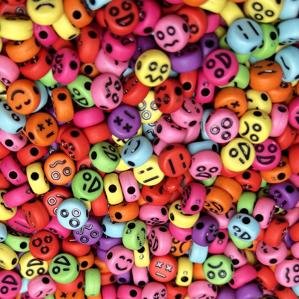 Set 100 Hạt Xâu Chuỗi 4x7mm Có In Chữ Cái Làm Trang Sức Thủ Công