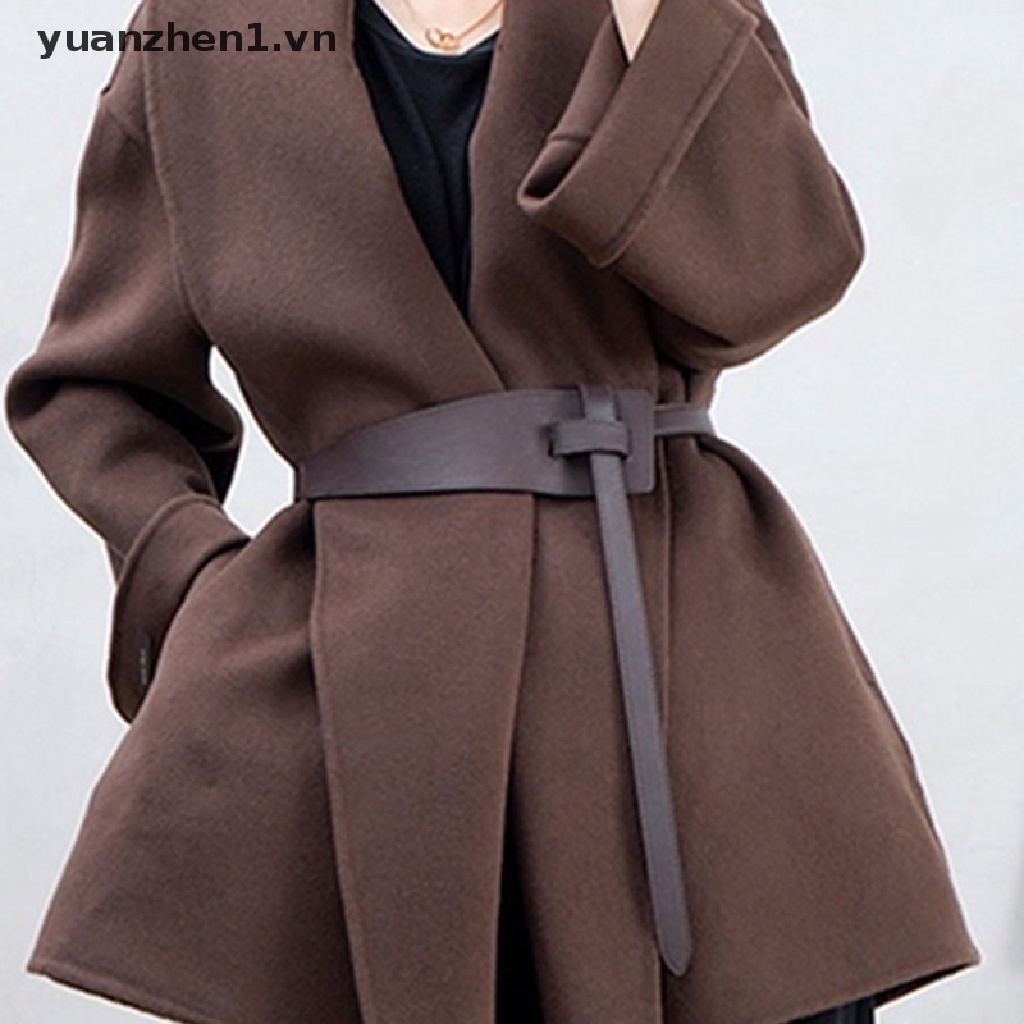 Thắt lưng da PU thiết kế thắt nút mềm mại độc đáo dành cho nữ