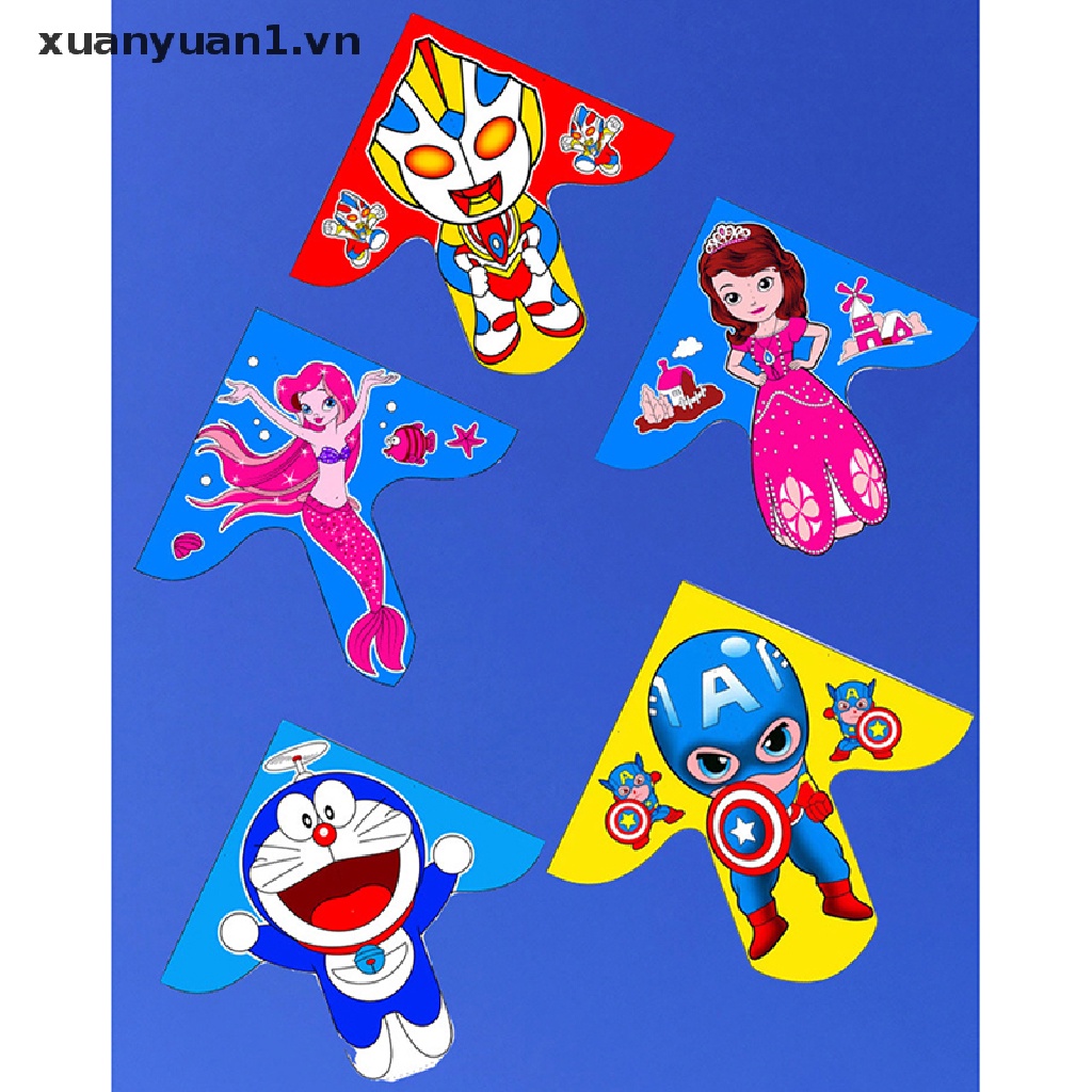 Diều họa tiết hoạt hình dễ dàng bay dành phiên bản Q cho trẻ em tiện dụng