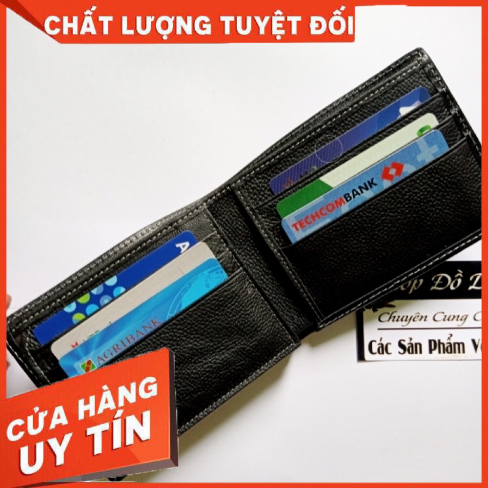 Ví nam da bò h2 da thật bảo hành 12 tháng kèm hộp đựng kiểu dáng sang trọng đẳng cấp