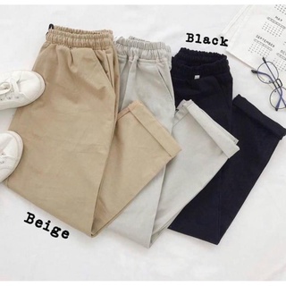 Quần baggy unisex kaki trơn hottrend