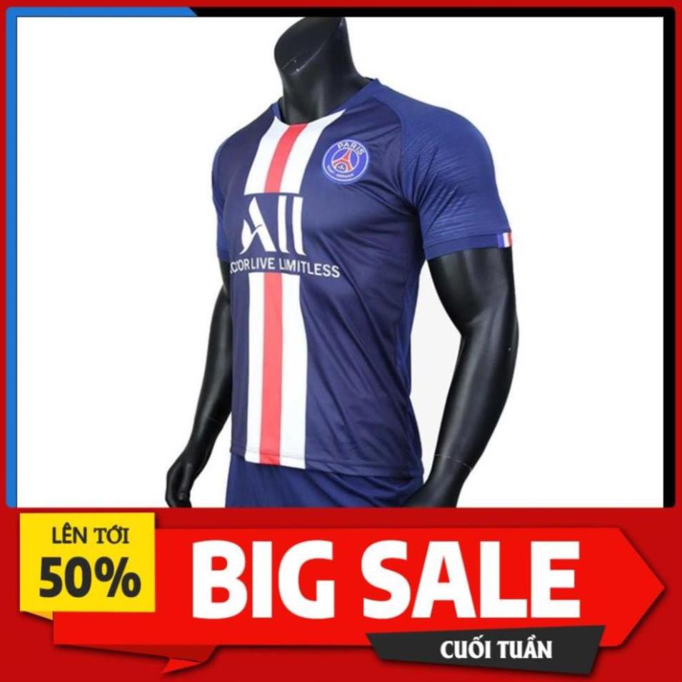 Áo PSG Thun Lạnh cao cấp Chính Hãng, Áo đấu Paris Saint-Germain Xanh Đen * .. New !