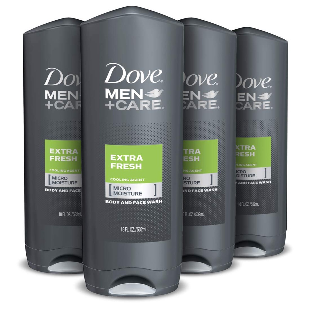 Sữa tắm và sữa rửa mặt Dove Men+ Care Extra Fresh USA