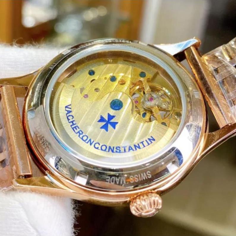 Đồng hồ Nam Vacheron v816 mẫu 5kim lộ cơ cánh khế Automatic size 40mm , Đồng hồ thật giá trị thật