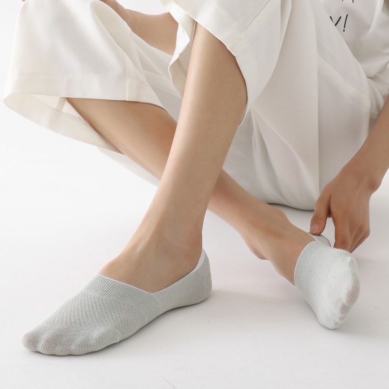 Tất silicone FHYL thiết kế vô hình thoáng khí chống trượt phong cách Hàn Quốc cho nữ