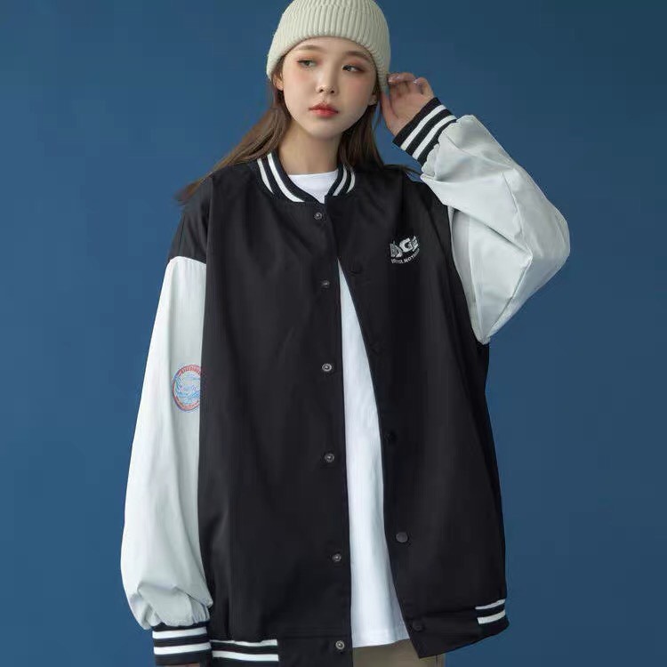 Áo khoác dù bomber unisex form rộng Thêu Badge phong cách ulzzang Wind | BigBuy360 - bigbuy360.vn