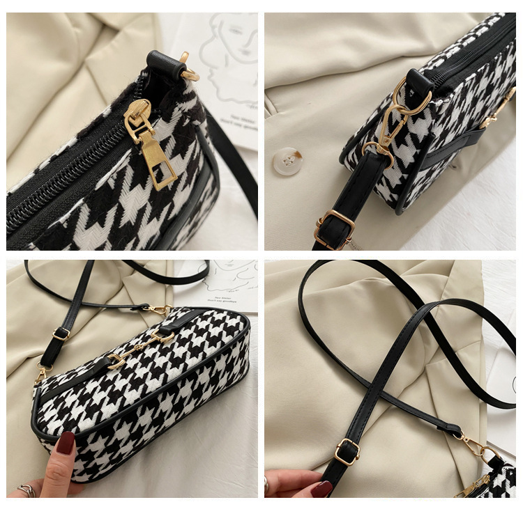 Túi đeo vai JASMIN NOIR bằng da PU phong cách retro thời trang cho nữ