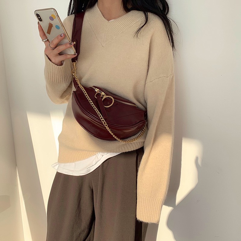 Túi Bao Tử Nữ Đeo Chéo Trước Ngực Thời Trang Hàn Quốc Da PU Cao Cấp Mềm Đẹp Nhỏ Xinh Cá Tính Cho Du Lịch Dạo Phố Đi Làm | BigBuy360 - bigbuy360.vn