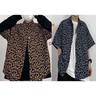 Áo Sơ Mi Họa Tiết Loang Báo Lỡ Dáng Rộng Ulzzang Unisex, Sơ Mi Đi Biển - MM