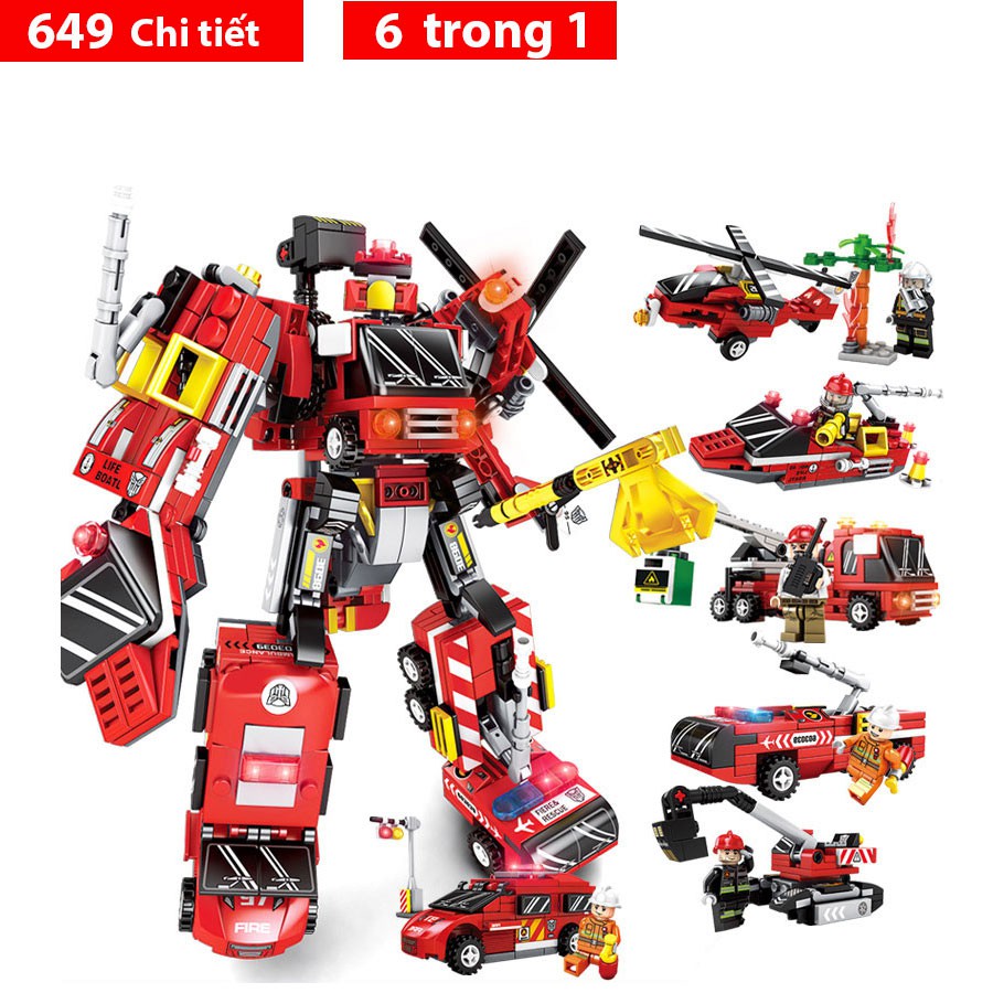 Đồ chơi lắp ráp Kiểu Lego Robot biến hình chi tiết nhựa ABS cao cấp