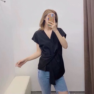 Ao tay hến xoắn vạt